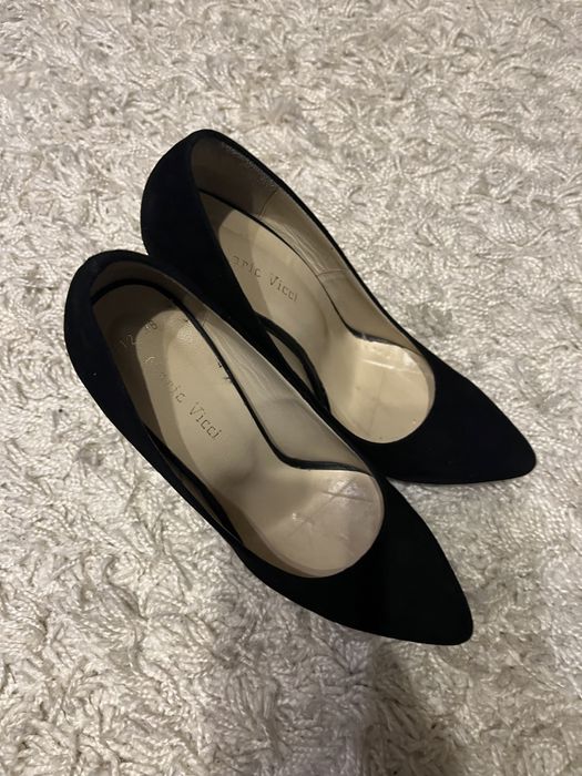 Туфли замшевые черные