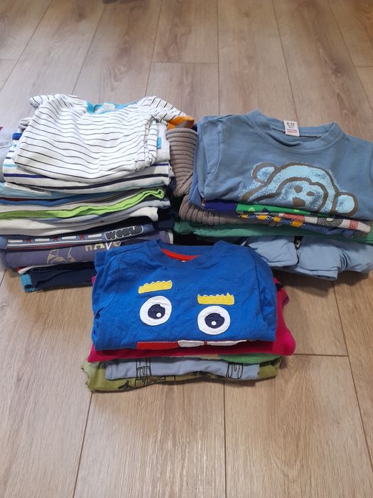 Paka 55 szt. ubranek r. 80. Chlopak