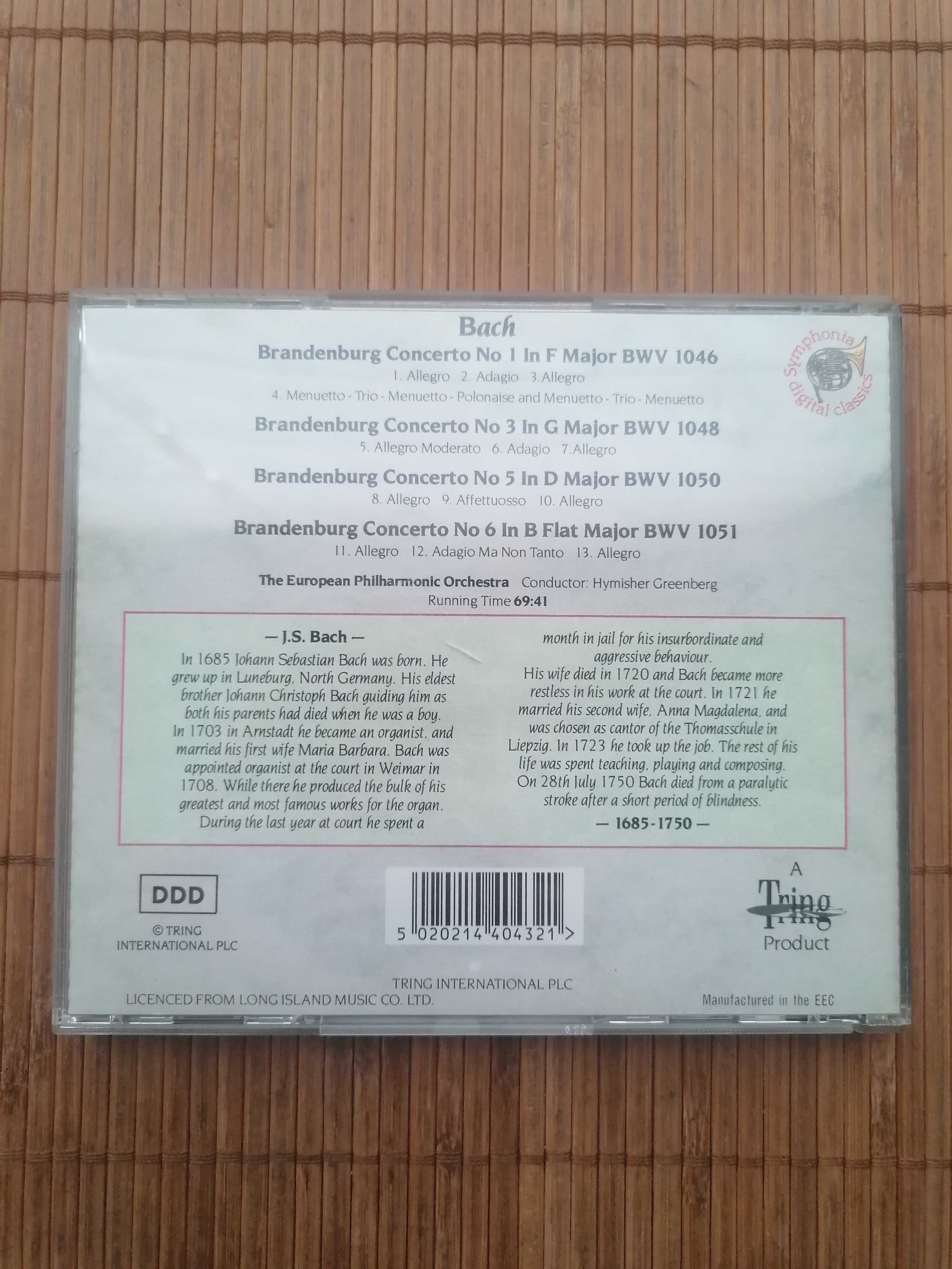 Disco CD "J.S.Bach - The Brandenburg Concertos" Symphonia Classics