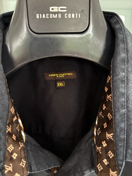 Lv Louis Vuitton czarna koszula bawełna elastan XL