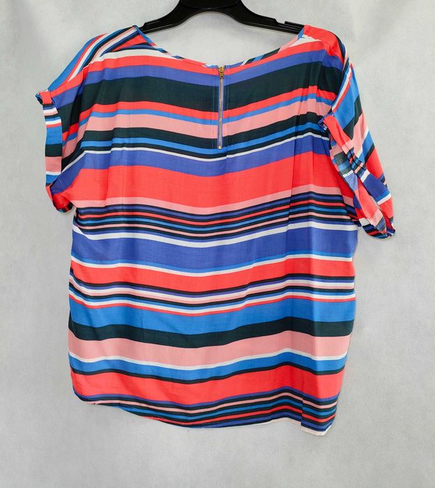 Bluzka damska oversize w kolorowe paski z wiskozy 34 BL0028 LA REDOUTE