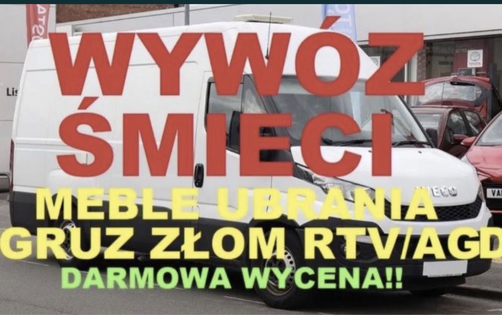 WYWOZ mebli.,Tani Każdych Śmieci,Gruzu,Kontenery,Opróżnianie mieszkań.