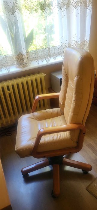 Fotel skórzany do gabinetu