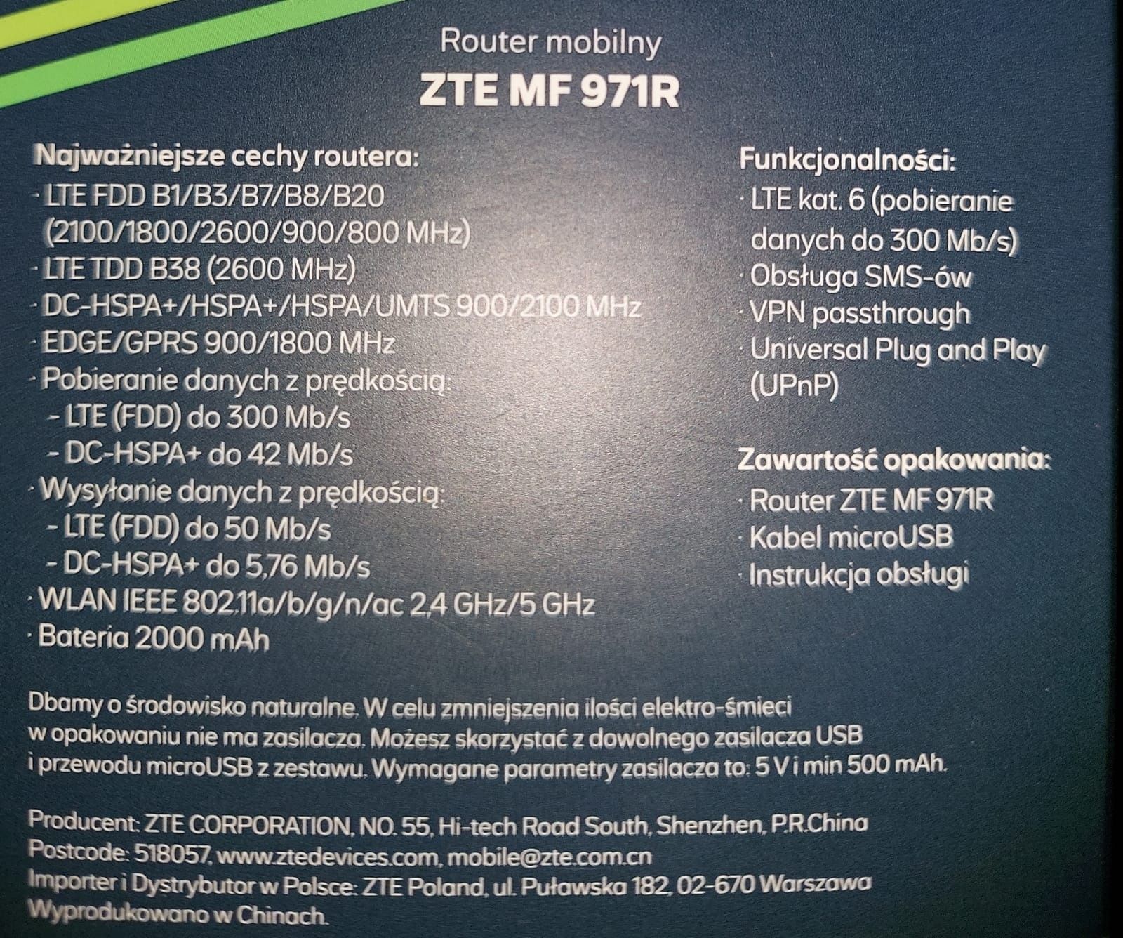 Router mobilny ZTE MF 971R