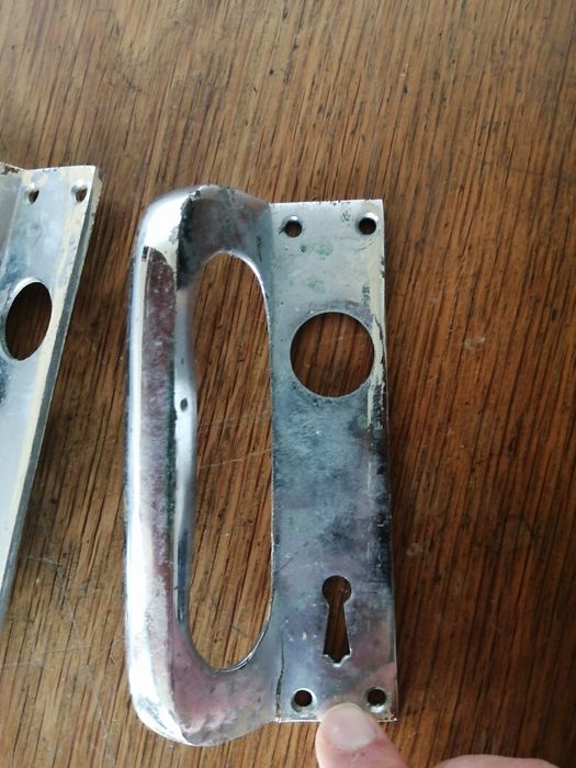 Puxadores maçaneta fechaduras ferragens de porta antigos metal cromado