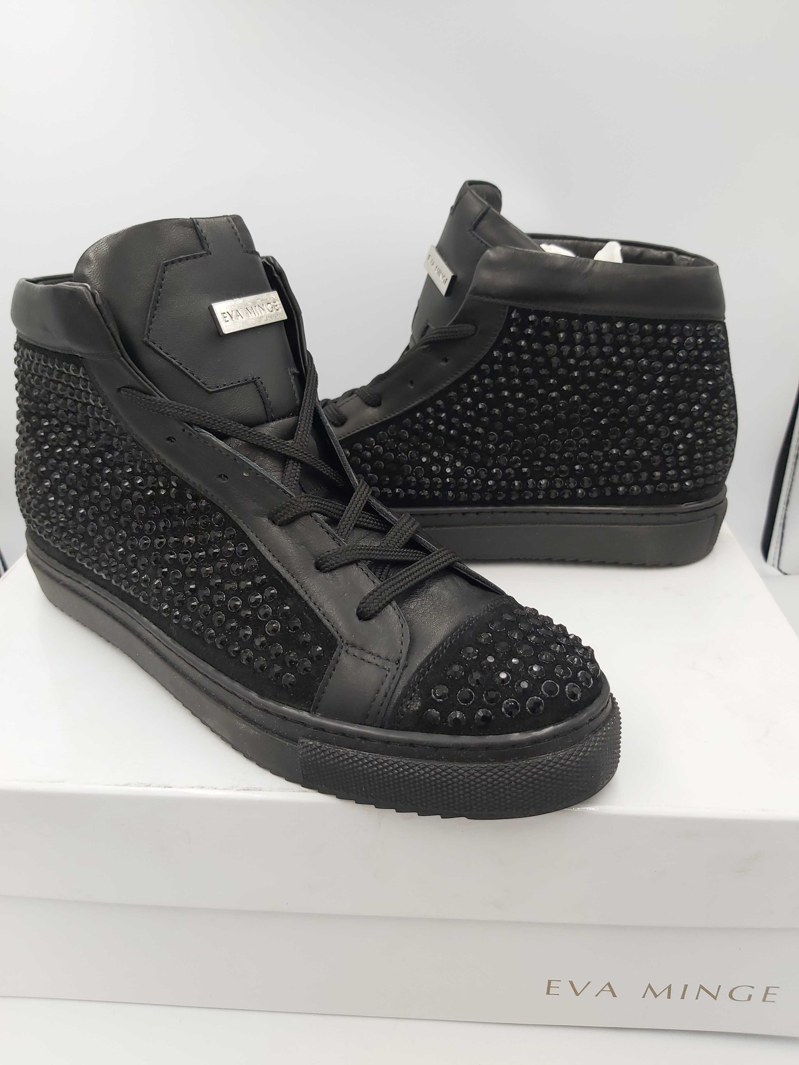 Buty skórzane botki EVA MINGE dżety sneakersy rozmiar 38