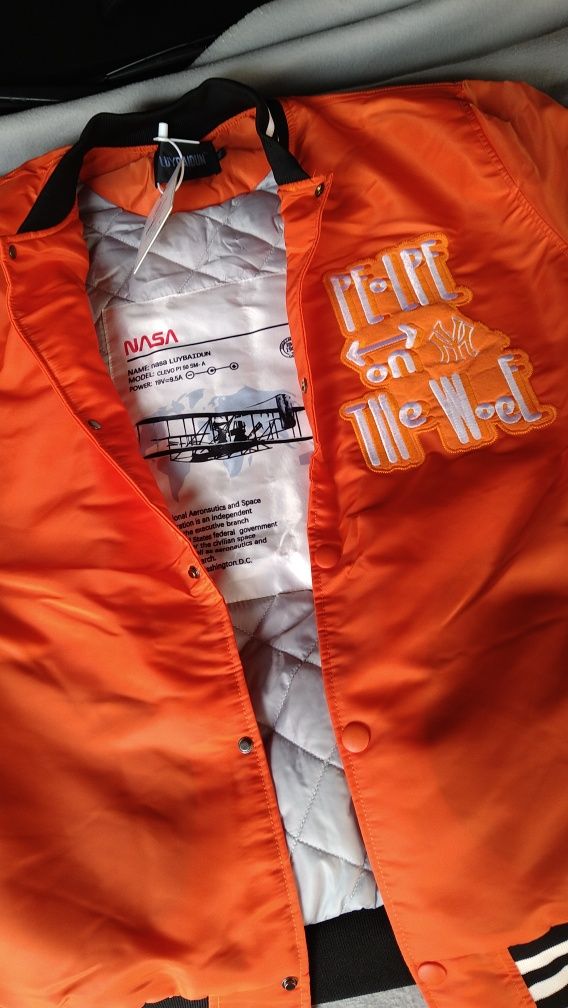 Kurtka męska zimowa ocieplana bomber flek flyers XXL XL NASA nowa