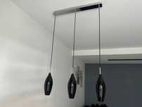 Lampa wisząca szkło czarna