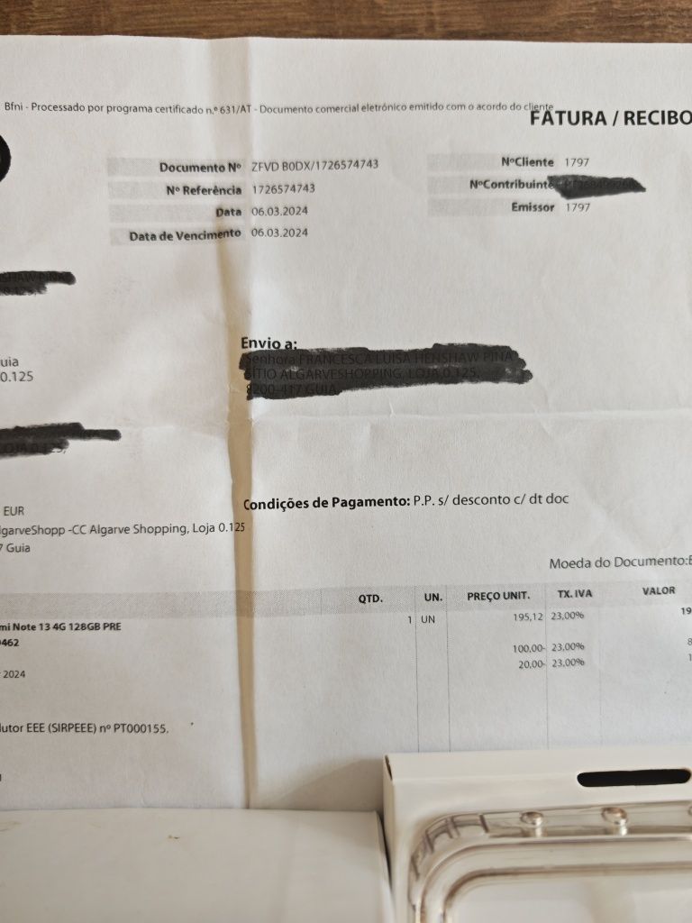 Xiaomi Redmi Note 13  6GB/128GB Preto C/Garantia Seminovo
