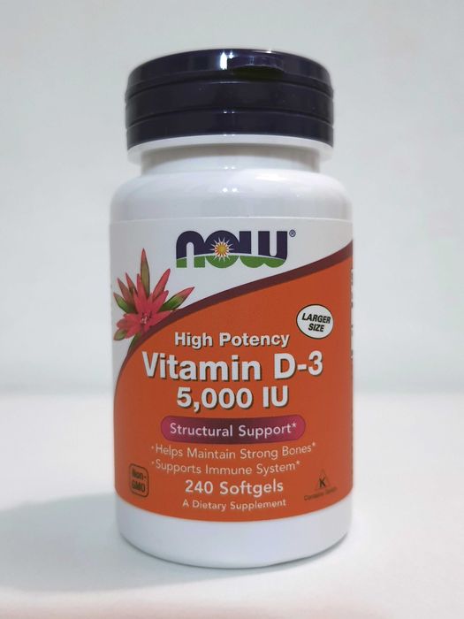 Вітамін D3 Now Foods, 2000/5000/10000 МО, 120/240 капсул