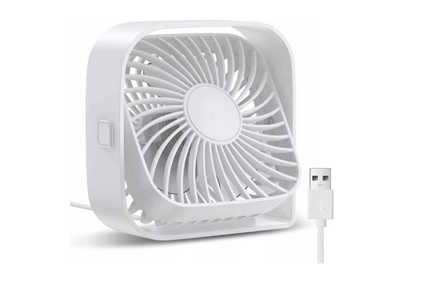 Mini wentylator biurkowy USB - 360° MOCNY CICHY + Kabel USB