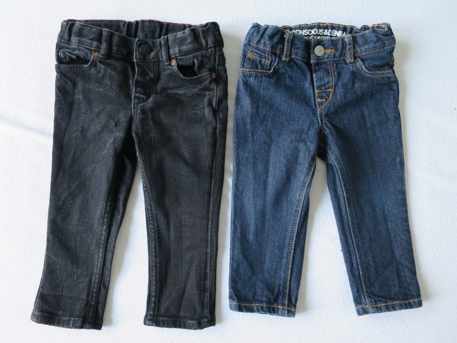 spodnie jeansowe chłopięce 2szt , rozmiar 74,80, marki H&M