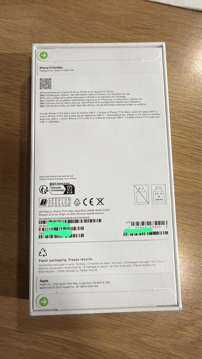 Iphone 17 pro max novo selado com factura