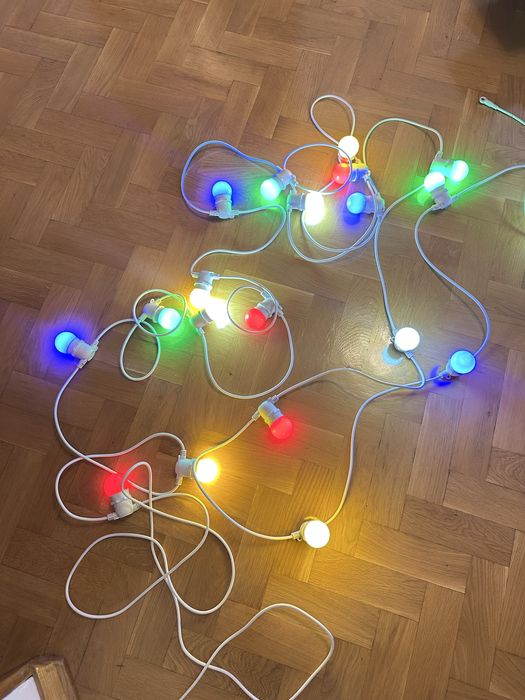 Ретро Гірлянда вулична. Гирлянда уличная. Гірлянда різнокольорова