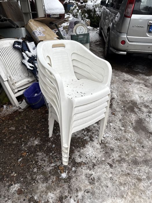 Krzesła ogrodowe plastikowe 6 szt