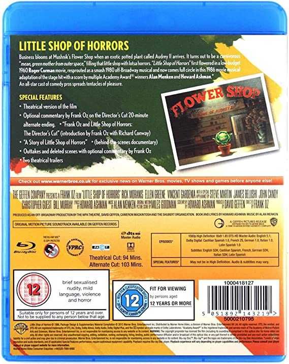 Little shop of horrors 2 wersje filmu Blu Ray wer.ENG