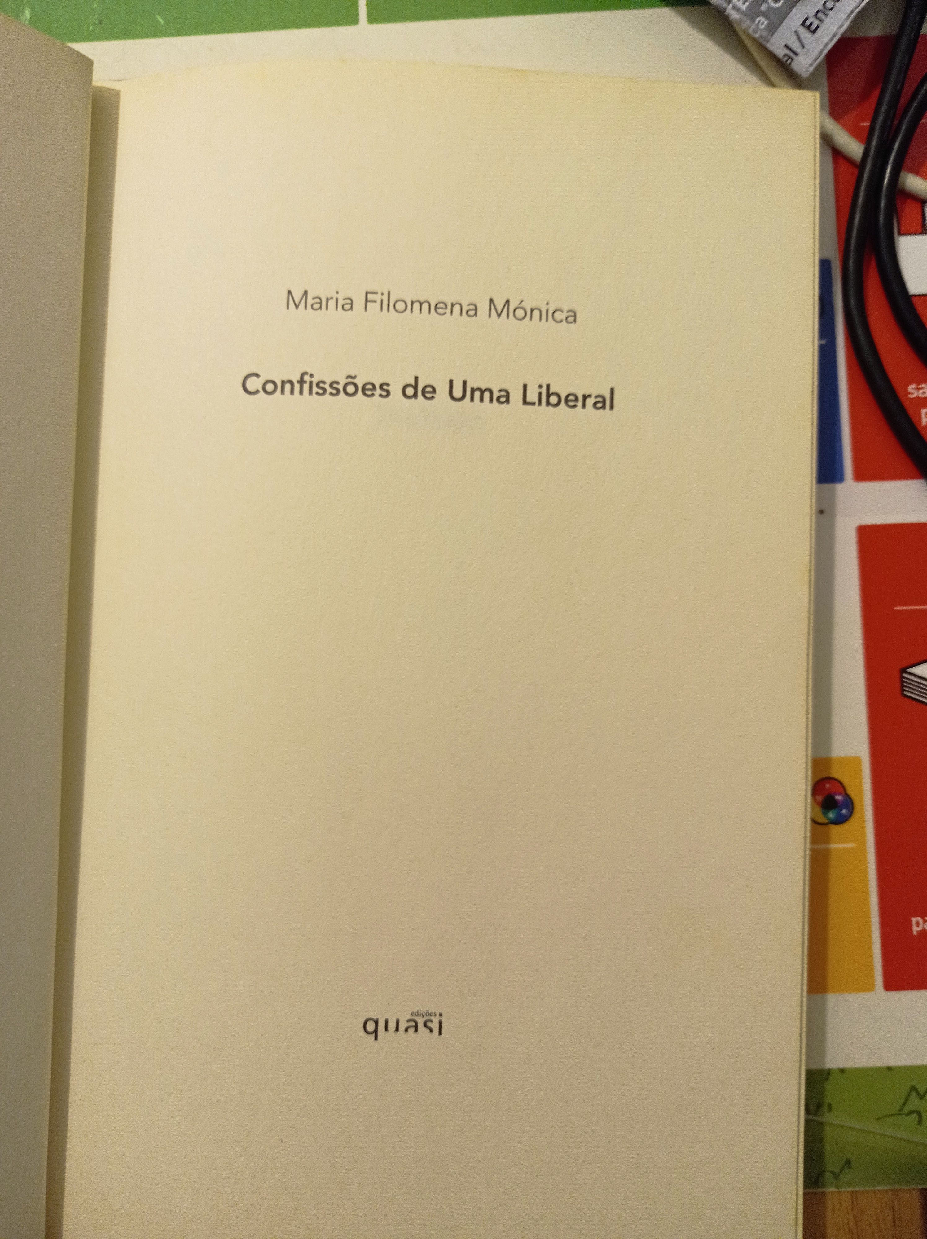 Confissões de uma liberal - livro de Maria Filomena Mónica