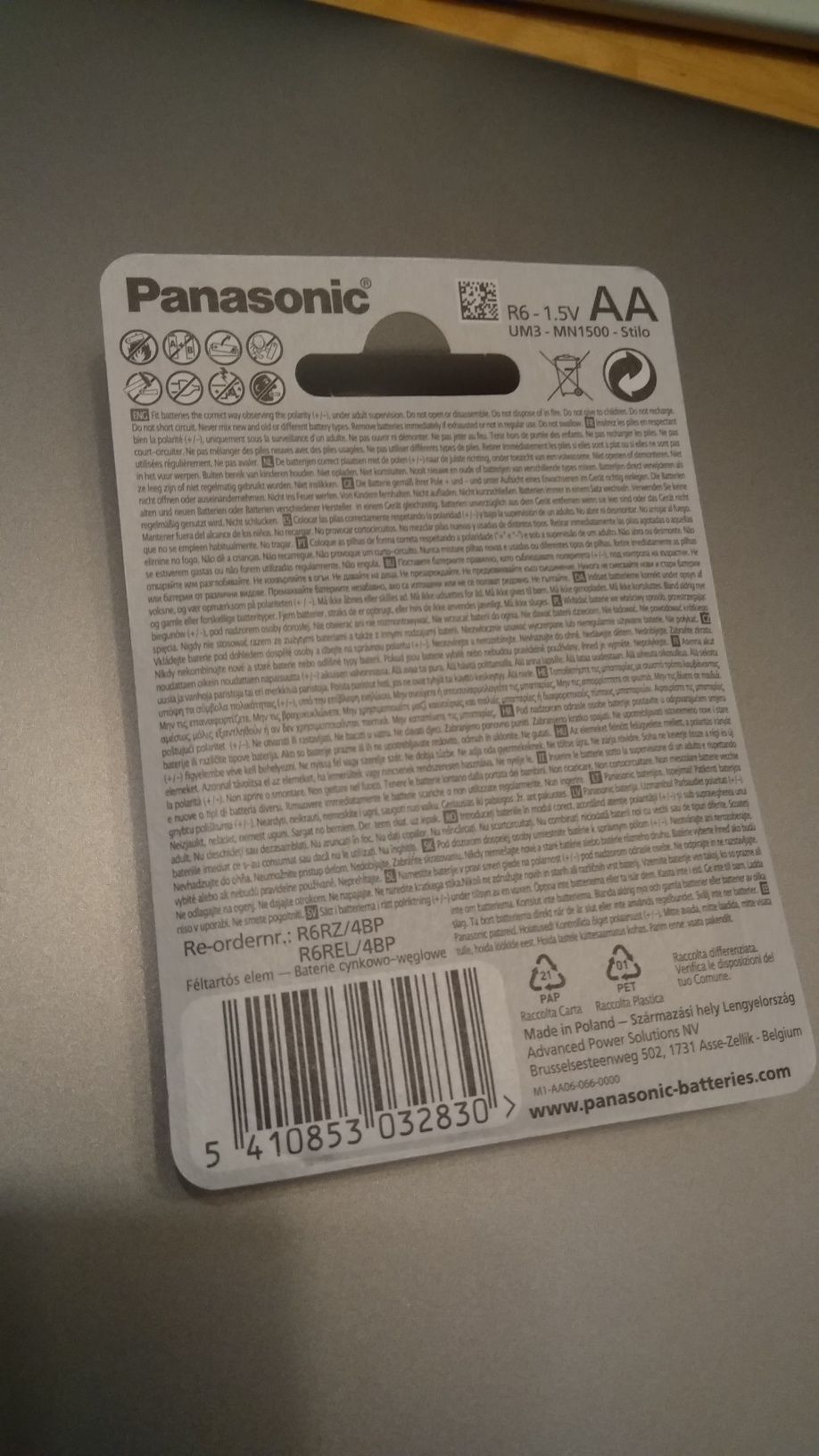 Bateria cynkowo-węglowa Panasonic AA (R6) 4 szt.