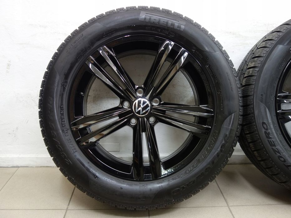 5x112 235/55R18 Koła zimowe VW OE Tiguan Pirelli jak nowe 4x8m