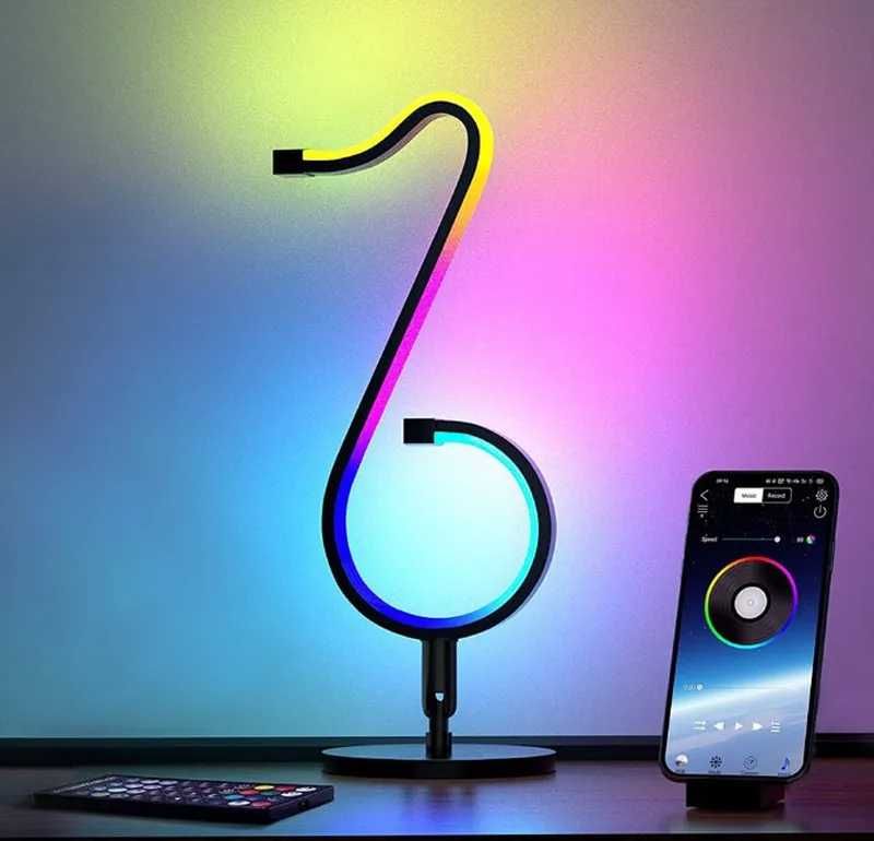 Настільна  лампа Musical Note Lamp RGB Black