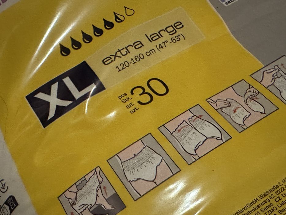 SENI Active Normal XL Pieluchomajtki 120-160 cm 30 sztuk