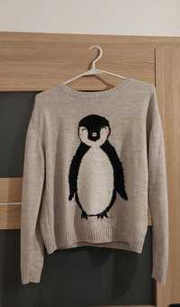 Sweter pingwinek XS H&m