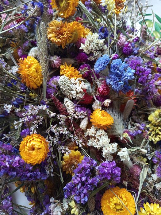 Kwiaty trawy suszone, rękodzieło, DIY