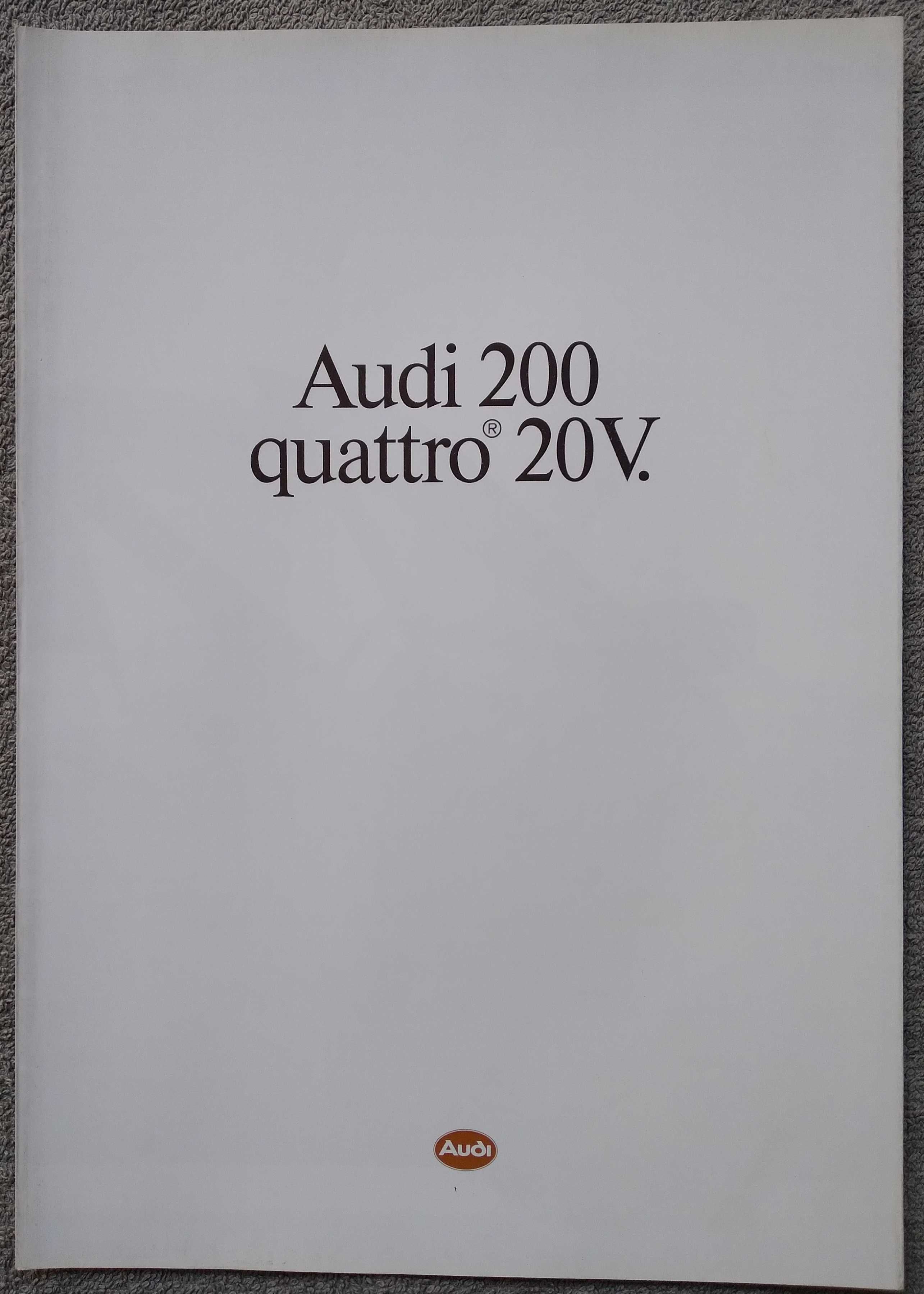 Prospekt Audi 200 quattro 20V rok 1989