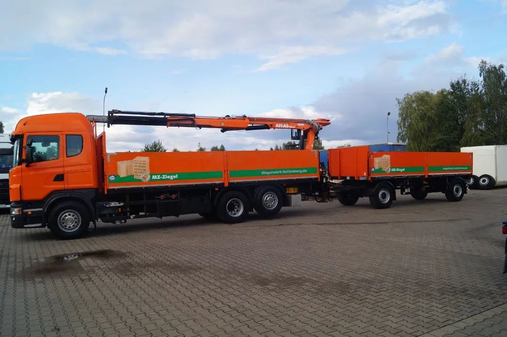 Scania G440 Euro 5 6x2 HDS Atlas 145.2 Przyczepa Schwarzmueller