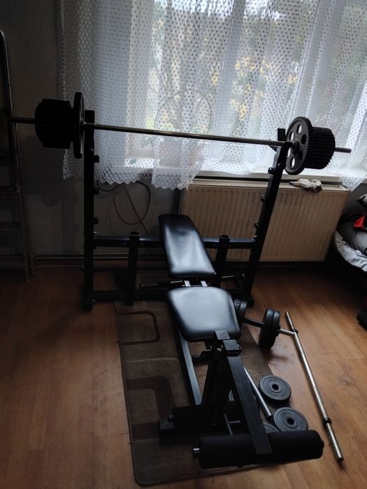 Ławka Regulowana do ćwiczeń+80kg obciążenia