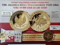 Medal 100 rocznica Bitwy Warszawskiej platerowany