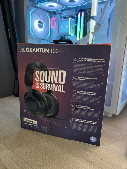 Słuchawki JBL Quantum 100 – NOWE, na gwarancji!