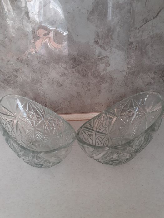 Хрустальная ладья-фруктовница