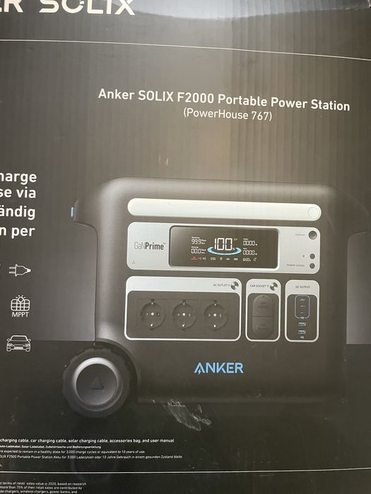 Зарядна станція Anker Solix F2000-2400Вт,2048 Вт-год,LiFePO4 ,колеса ,