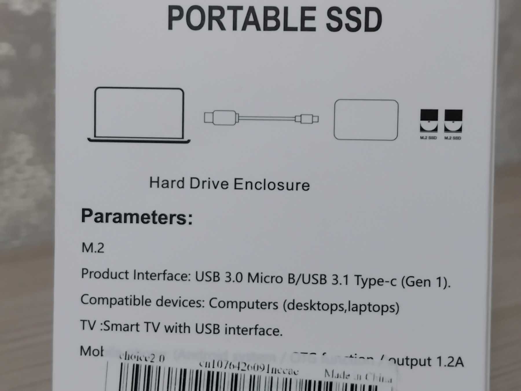 Зовнiшнiй накопичувач SSD 2 TB