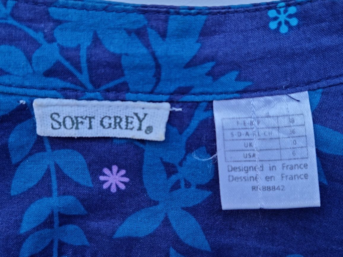 кольорова блуза сорочка батник Франція Soft grey р.6(США), наш 44-46