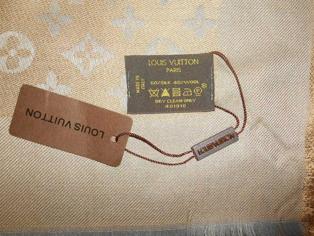 Louis Vuitton chusta Szalik, Szal apaszka damski kasmir, Francja 55-33