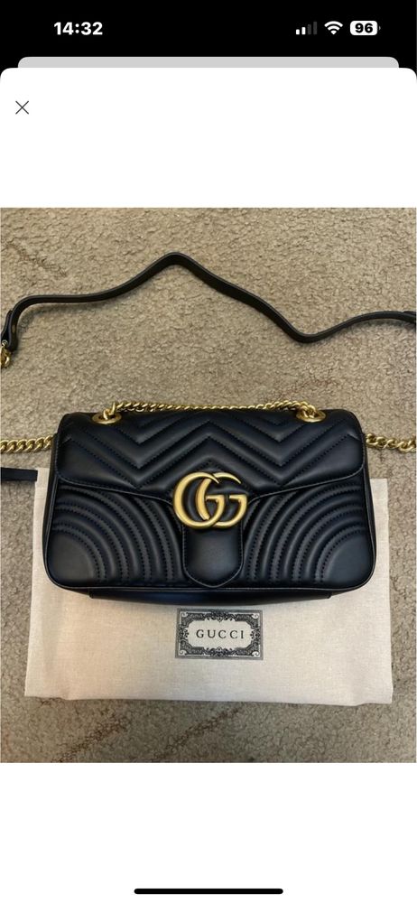 Сумка Gucci! Італія. Розмір - висота-16; ширина -26; дно та бока-7;