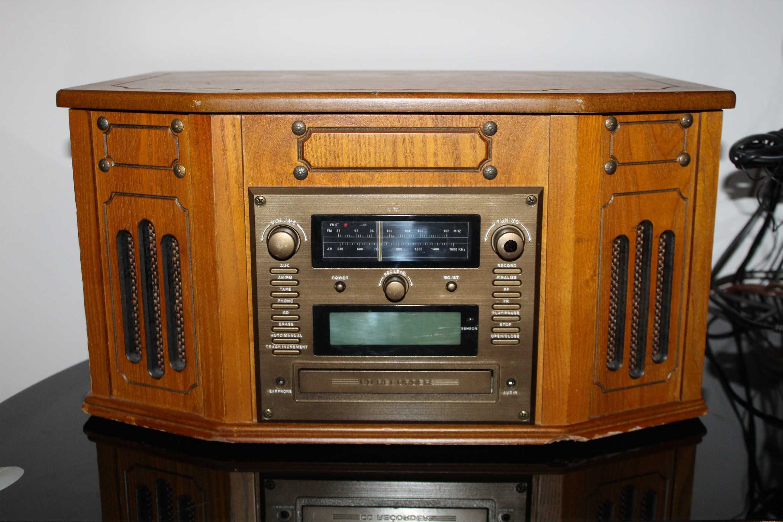 HOME Classic radio retro Fm / am CD kaseta gramofon Wysyłka