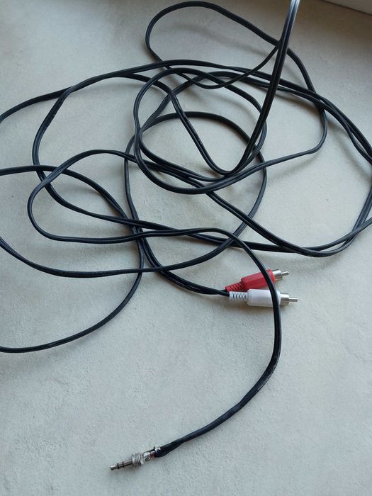 Kabel przewód mini jack 3,5mm - 2x RCA chinch 5m długości