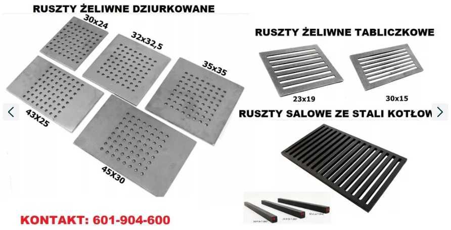 ruszt SZTABKOWY 34,37 cm żeliwny DO pieca belkowy