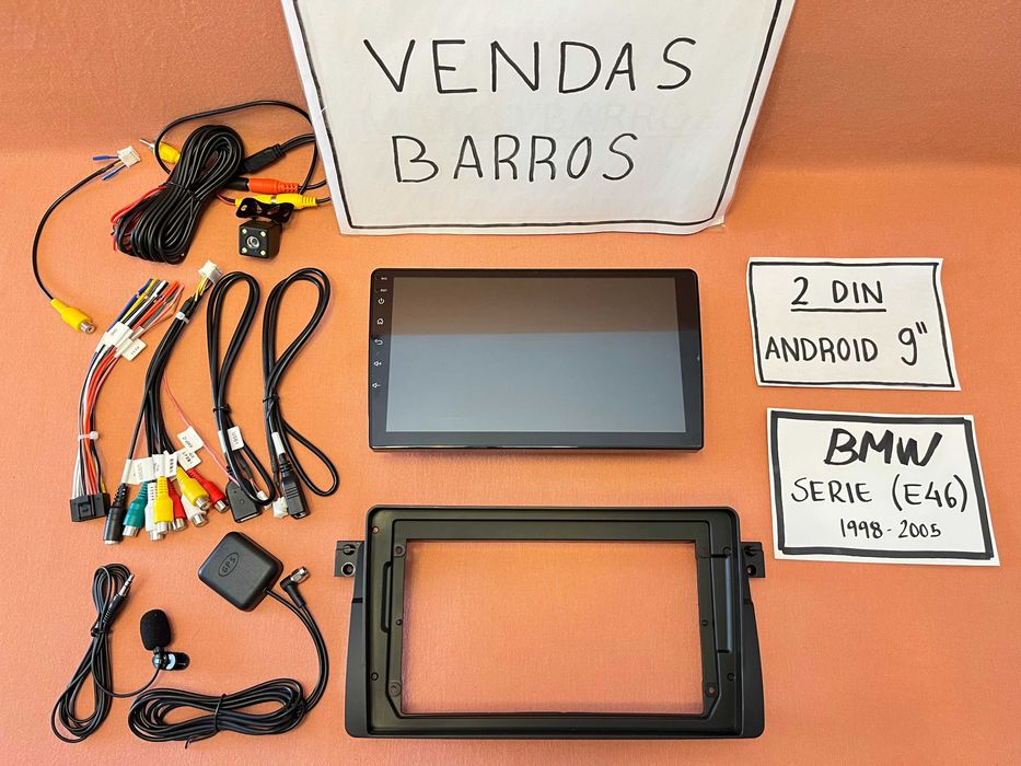 (NOVO) Rádio 2DIN 9" BMW E46 • Android [4+32GB] • 320 318 Serie 3
