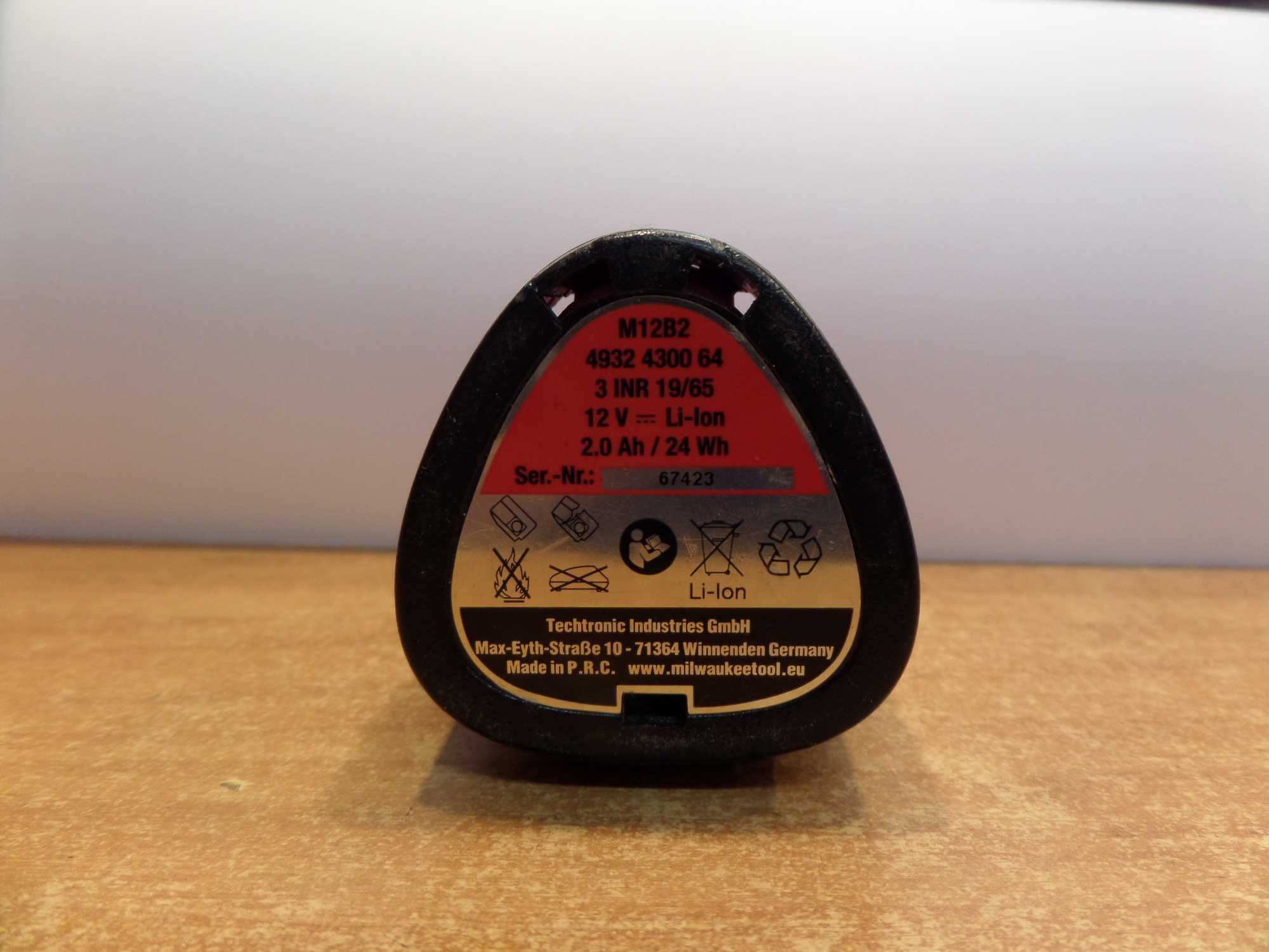 MILWAUKEE Bateria Akumulator 12V 2.0Ah M12B2
