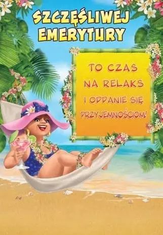 Kartka okolicznościowa Emerytura. Trend