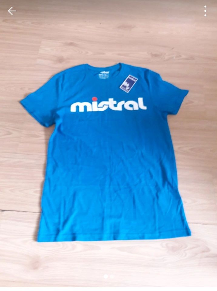 T-shirt męski z krótkim rękawem rozmiar 44/46 nowy z mistral