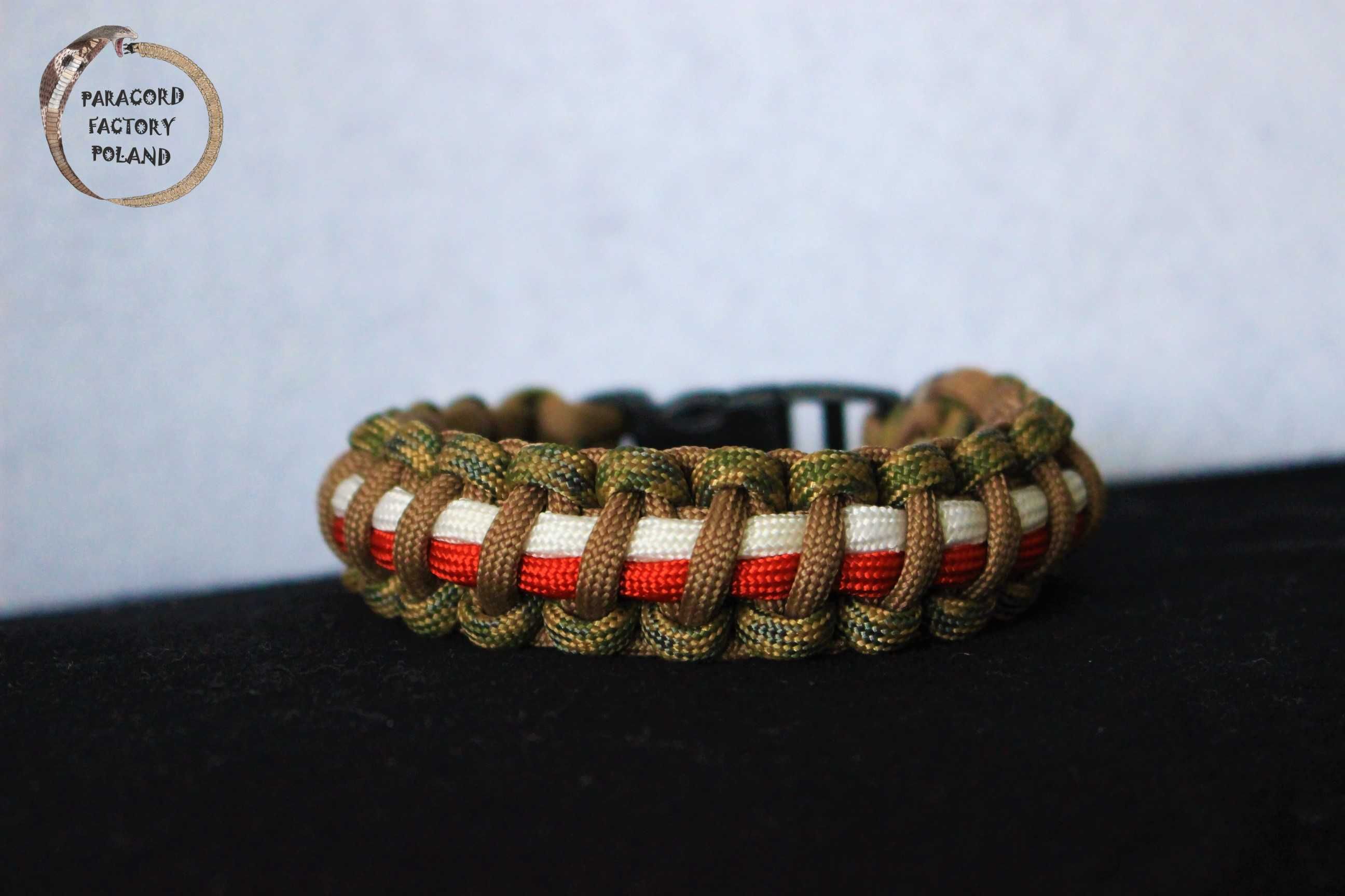 Bransolekta patriotyczna paracord flaga