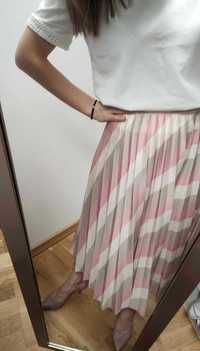 piekna kolorowa pastelowa spodnica dluga reserved 34/36 maxi