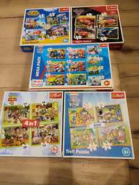 Puzzle. Psi patrol, Auta , Toy Story , Super Wings