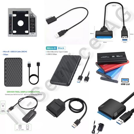 Карман Кабель Адаптер optibay USB SATA с блоком питания для HD