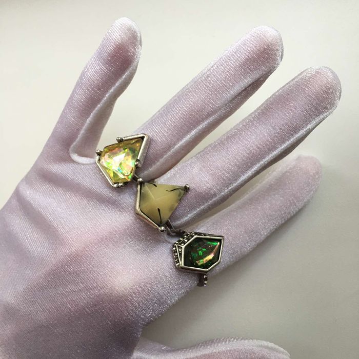 Лот бижутерия украшения кольцо подвеска брошь птица, сова, слон, Индия